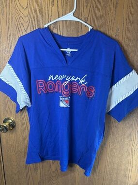 NWT NHL New York Rangers Royal Blue Short Sleeve Tee Women’s M